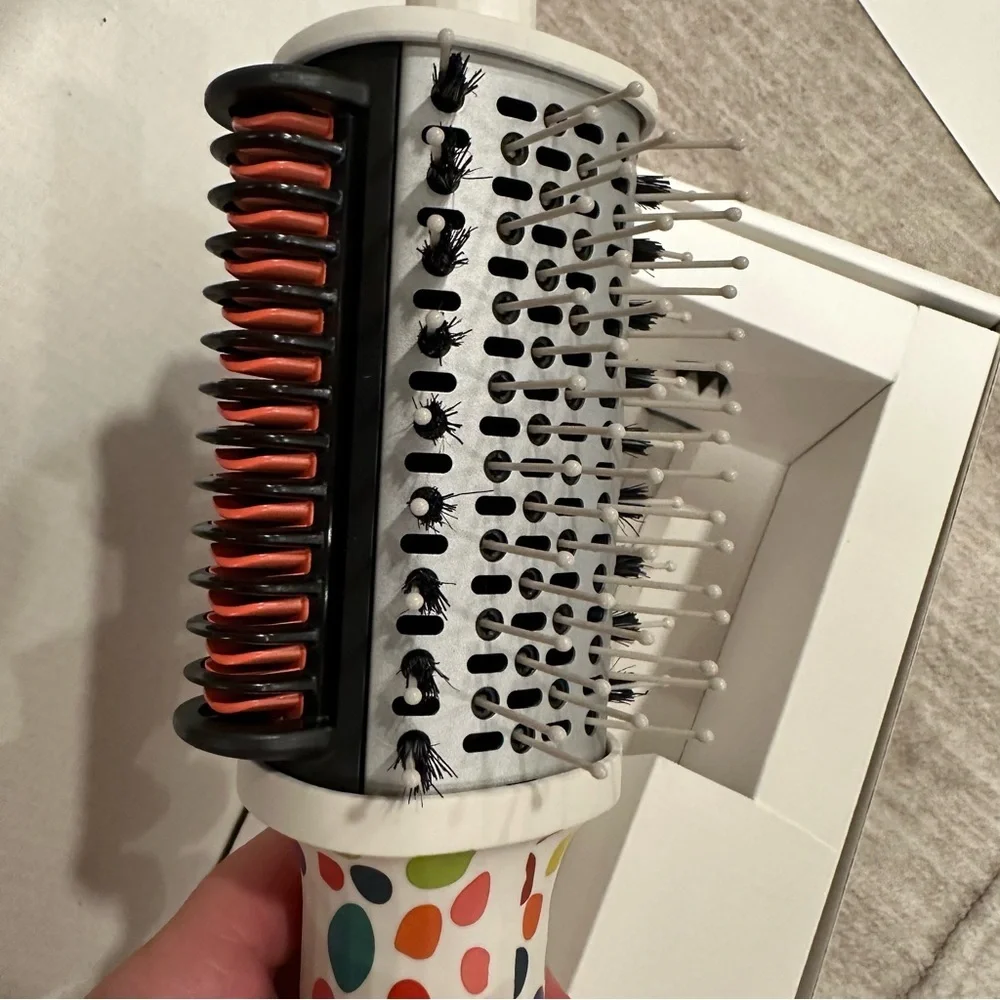 Polkadot Ellena E1 Blow Dryer+Straighten Hair Brush Dual Mode Hot Air Styler#VA1